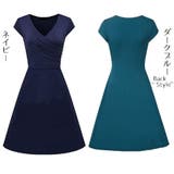 カシュクールワンピース 半袖 フレア | PlusNao | 詳細画像15 