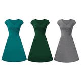 カシュクールワンピース 半袖 フレア | PlusNao | 詳細画像3 