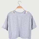 刺繍入り半袖Tシャツ ショート丈 ネックデザインTシャツ | PlusNao | 詳細画像10