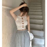 タンクトップ ニット ショート丈 | PlusNao | 詳細画像2 