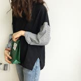 カットソー シャツ 生地切り替え | PlusNao | 詳細画像3