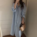 シャツワンピース ロング丈 長袖 | PlusNao | 詳細画像7