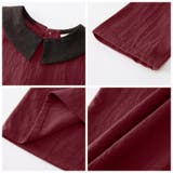 プルオーバーブラウス 7分袖ブラウス スモック | PlusNao | 詳細画像5 