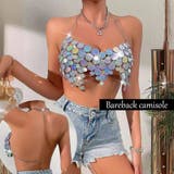 キャミソール スパンコール ベアバックトップス | PlusNao | 詳細画像1 