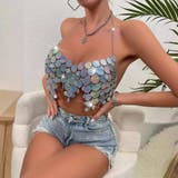 キャミソール スパンコール ベアバックトップス | PlusNao | 詳細画像5 