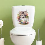 ウォールステッカー トイレステッカー ネコ | PlusNao | 詳細画像7 