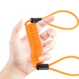 コイル式ワイヤーケーブル ケーブルロック バイク用品 | PlusNao | 詳細画像4 