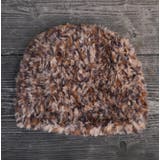 ブラウン | LEOPARD FUR KNIT/ヒョウファーニットビーニー | FADEN