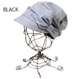 BLACK(ブラック) | ヘザーサイドリボンキャスケット CAP 帽子 | FADEN