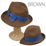 ブラウン | アシンメトリー マニッシュハット 中折れ ハット 春夏 紫外線対策 | FADEN