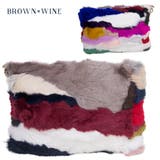 ブラック×パープル | Fur clutch bag | FADEN