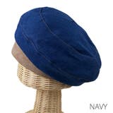 ネイビー | Denim rib Beret | FADEN