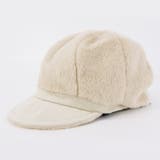 ベージュ | フェイクスエード ファー キャスケット | FADEN