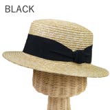 BLACK(ブラック) | 麦わらカンカン帽 ストロハット 天然草 | FADEN
