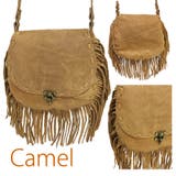 キャメル | ラウンド フリンジレザーバッグ  ショルダーバッグ  タッセルバッグ | FADEN