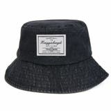 ブラック | polcadot ワッペン デニムバケットハット | FADEN