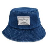 ネイビー | polcadot ワッペン デニムバケットハット | FADEN