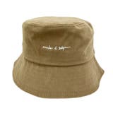 ベージュ | polcadot 刺繍ロゴコットンバケットハット | FADEN