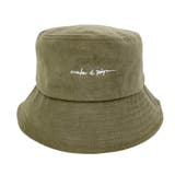 カーキ | polcadot 刺繍ロゴコットンバケットハット | FADEN