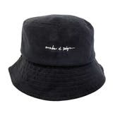 ブラック | polcadot 刺繍ロゴコットンバケットハット | FADEN