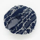 ネイビー | ダメージデニムベレー帽 | FADEN