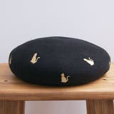 ねこ刺繍ベレー帽子 | FADEN | 詳細画像9