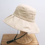 ベージュ | 【かぶれる日傘】ギャザーハット(ストラップ付き) | FADEN