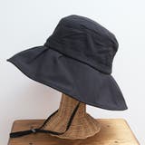 ブラック | 【かぶれる日傘】ギャザーハット(ストラップ付き) | FADEN