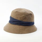 ブラウン | サンドウォッシュ リネンギャザー クロッシェ | FADEN