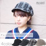 polcadot チェック&ブラック キャスケット | FADEN | 詳細画像1