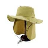 カーキ | 【かぶれる日傘】ナイロン シェード付きサファリハット | FADEN