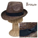 ブラウン | [polcadot]ラフィアハット 中折れ カジュアル | FADEN