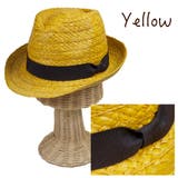 イエロー | [polcadot]ラフィアハット 中折れ カジュアル | FADEN