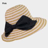 ピンク | polcadot ボーダーブレード リボンハット | FADEN