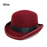 ワイン | [polcadot]ビッグボーラー フェルト 帽子 | FADEN