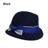 ブラック | [polcadot] ふくれつば ショートブリム中折れ | FADEN