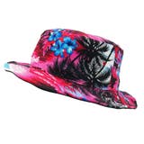 ブラック／ピンク | Resorts Print HAT / リバーシブル バケットハット | FADEN
