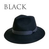 ブラック | Rubenロングブリム フェルト中折れハット 帽子 | FADEN