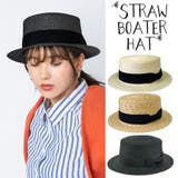 [Ruben]STRAW BOATER HAT | FADEN | 詳細画像1 