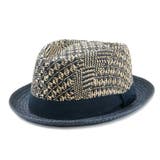 ネイビー | 幾何学ペーパーD中折れハット | FADEN