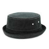 ブラック | Ruben COTTON PORKPIE HAT/コットンポークパイ | FADEN