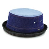 ブラック | Ruben DENIM MIX PORKPIE HAT | FADEN