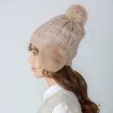 EAR COVER BONBON WATCH /耳ファーポンポンワッチニット帽 | FADEN | 詳細画像8 