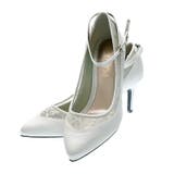 シルバー | パーティーシューズ パンプス レース | PourVous