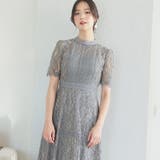 グレイッシュブルー | ワンピース 結婚式 パーティードレス | PourVous