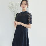ネイビー | ワンピース 結婚式 パーティードレス | PourVous