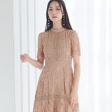 ピンクベージュ | ワンピース 結婚式 パーティードレス | PourVous