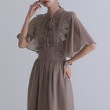 グレージュ | 結婚式 ワンピース パーティードレス | PourVous