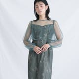 グリーン | ワンピース 体型カバー フォーマルドレス | PourVous