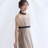 ベージュ | ワンピース 体型カバー フォーマルドレス | PourVous